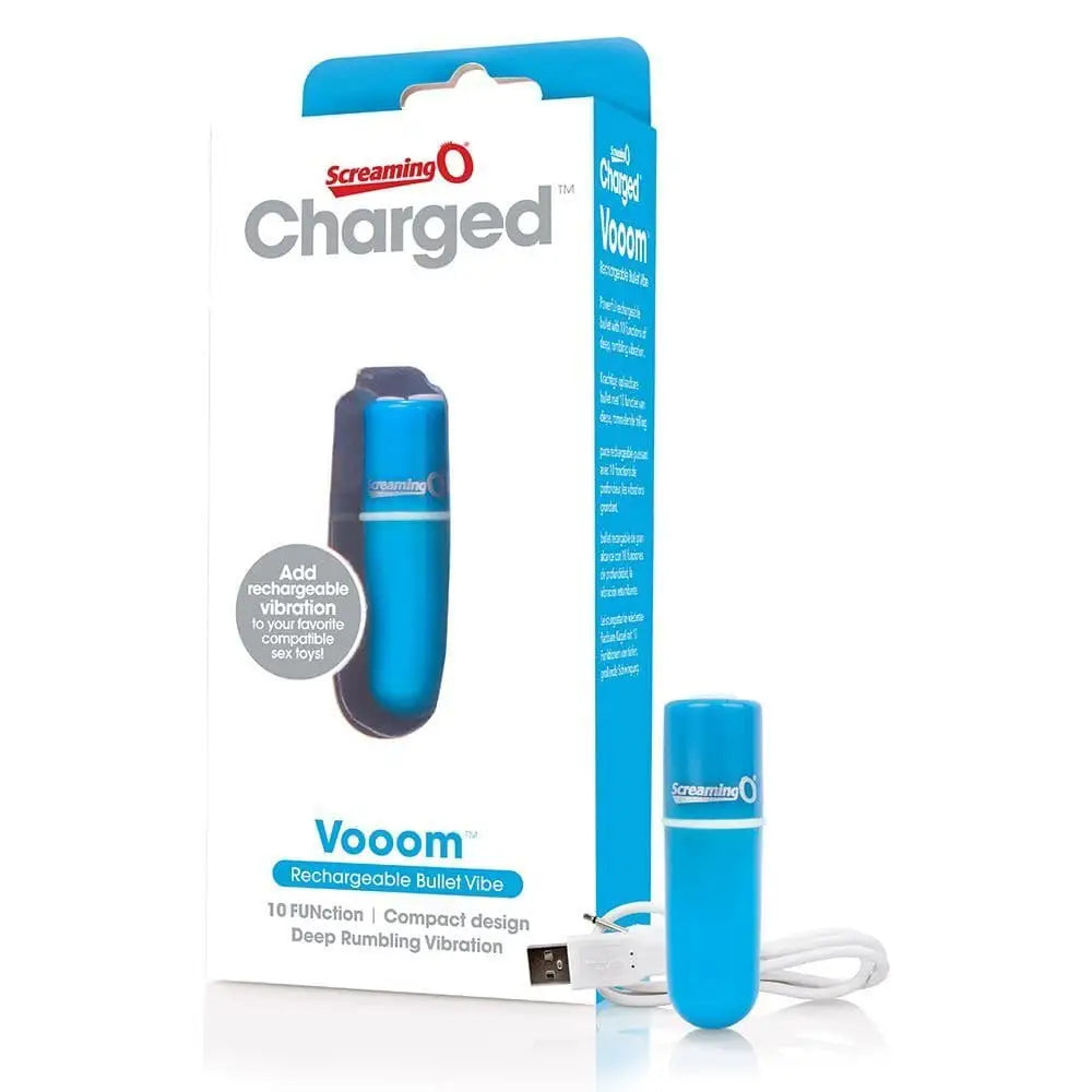Screaming o Charged Vooom Rechargeable Bullet Blue - Save 15% - o - Fast Shipping - Vibrator United Kingdom Stoke-on-trent