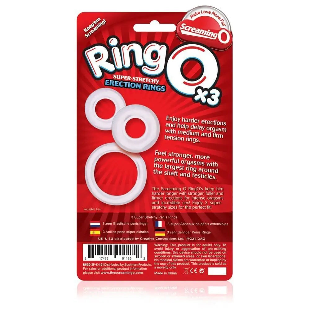 Screaming o Ringo X3 Clear Cock Rings - Save 20% - o Ringo X3 - Fast Shipping - Sale United Kingdom Stoke-on-trent