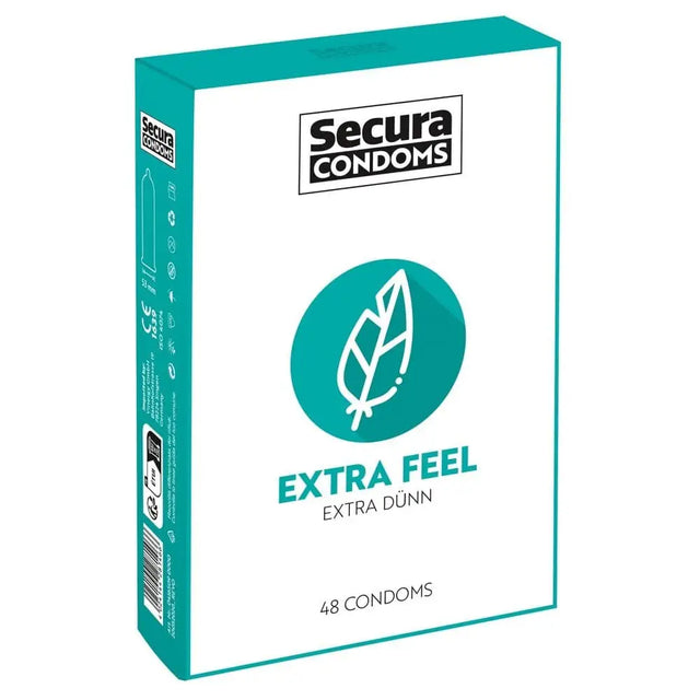 Secura Condoms 48 Pack Extra Feel - Save 15% - Fast Shipping - Sale United Kingdom Stoke-on-trent