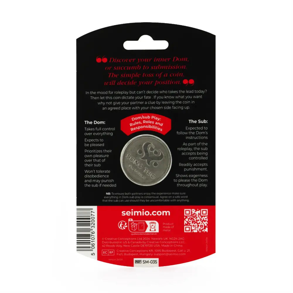Sei Mio / Sono Tuo - Stainless Steel Coin - Save 20% - Sei Mio / Sono Tuo - Fast Shipping - Sale United Kingdom Stoke-on-trent