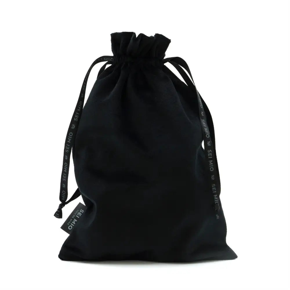 Sei Mio - Velvet Drawstring Bag - Black (300mm x 200mm) - Save 30% - Sei Mio - Fast - Sale United Kingdom Stoke-on-trent