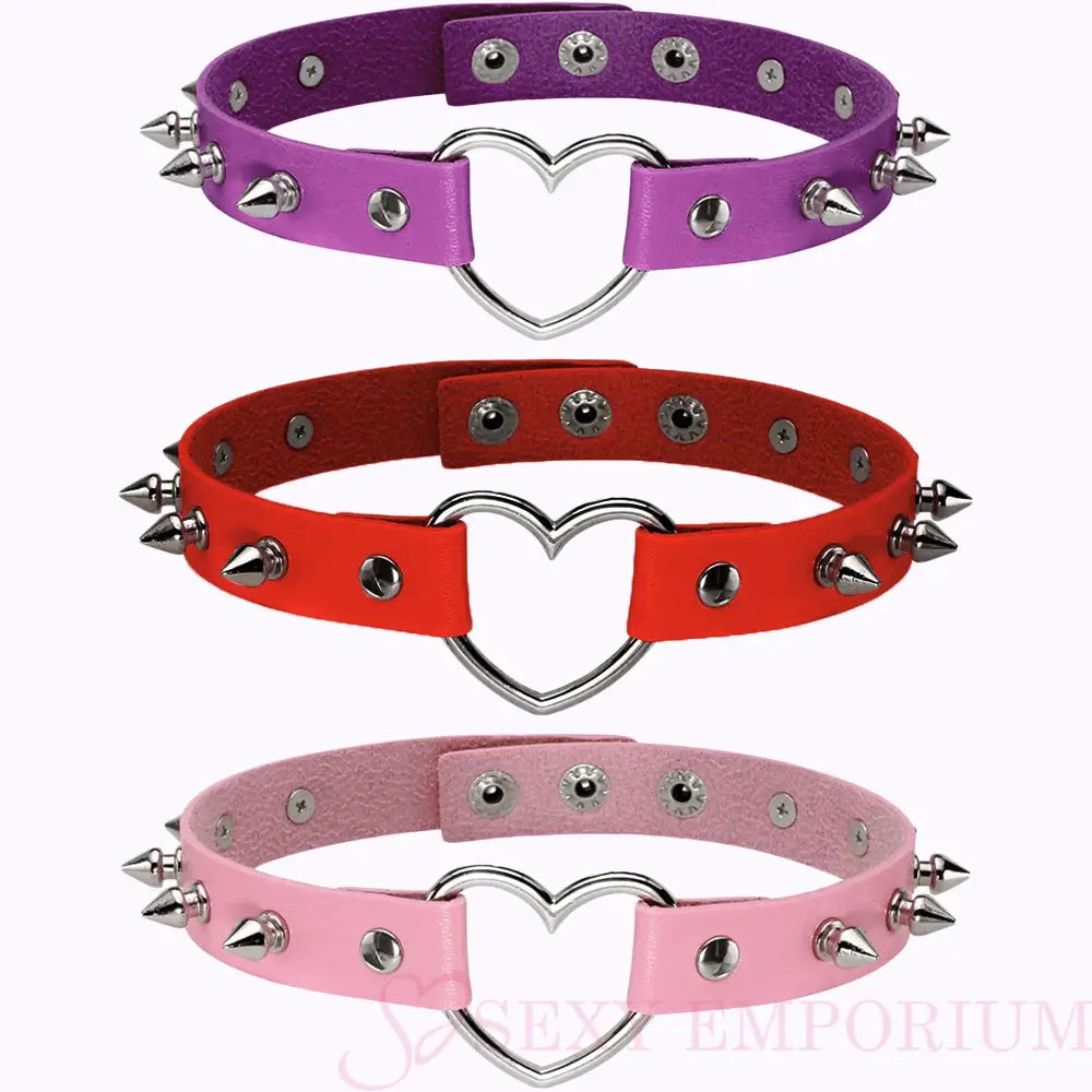 Sexy Love Heart Spiked Choker - Save 15% - Fast Shipping - Sale United Kingdom Stoke-on-trent