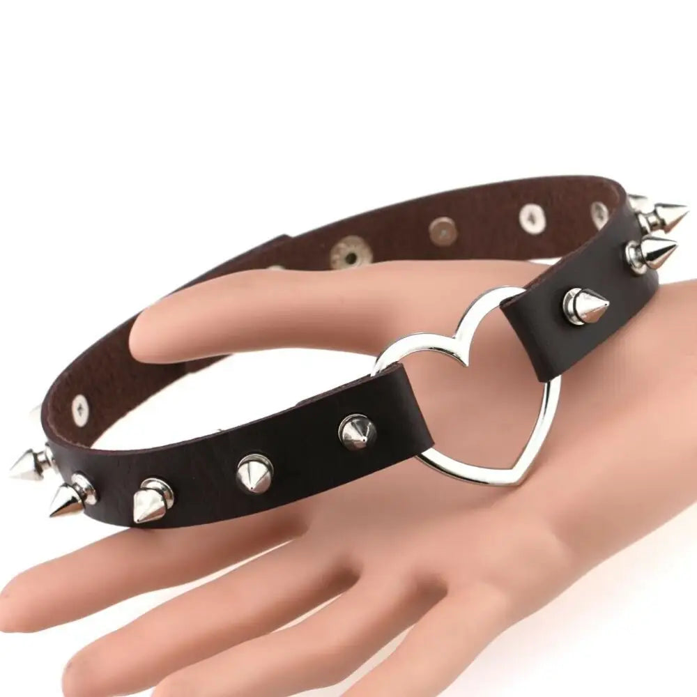 Sexy Love Heart Spiked Choker - Save 15% - Fast Shipping - Sale United Kingdom Stoke-on-trent