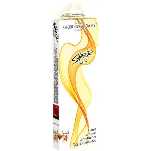 Sheer Glyde Vegan Dams Wildberry Flavour 4 Pack - Fast Shipping - Sex Essentials United Kingdom Stoke-on-trent