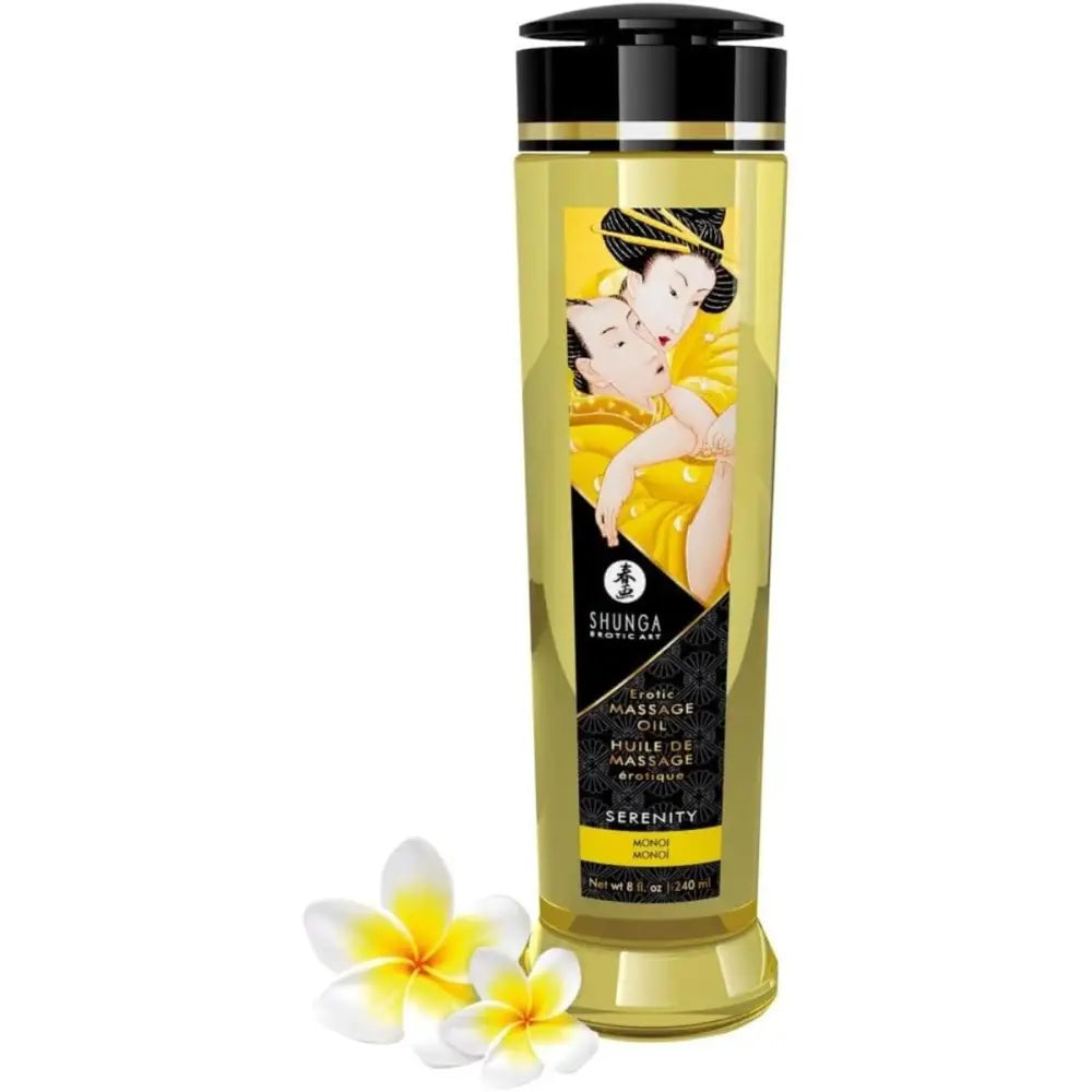 Shunga - Erotic Massage Oil – Serenity / Monoi - 240ml - Save 20% - Sale United Kingdom Stoke-on-trent