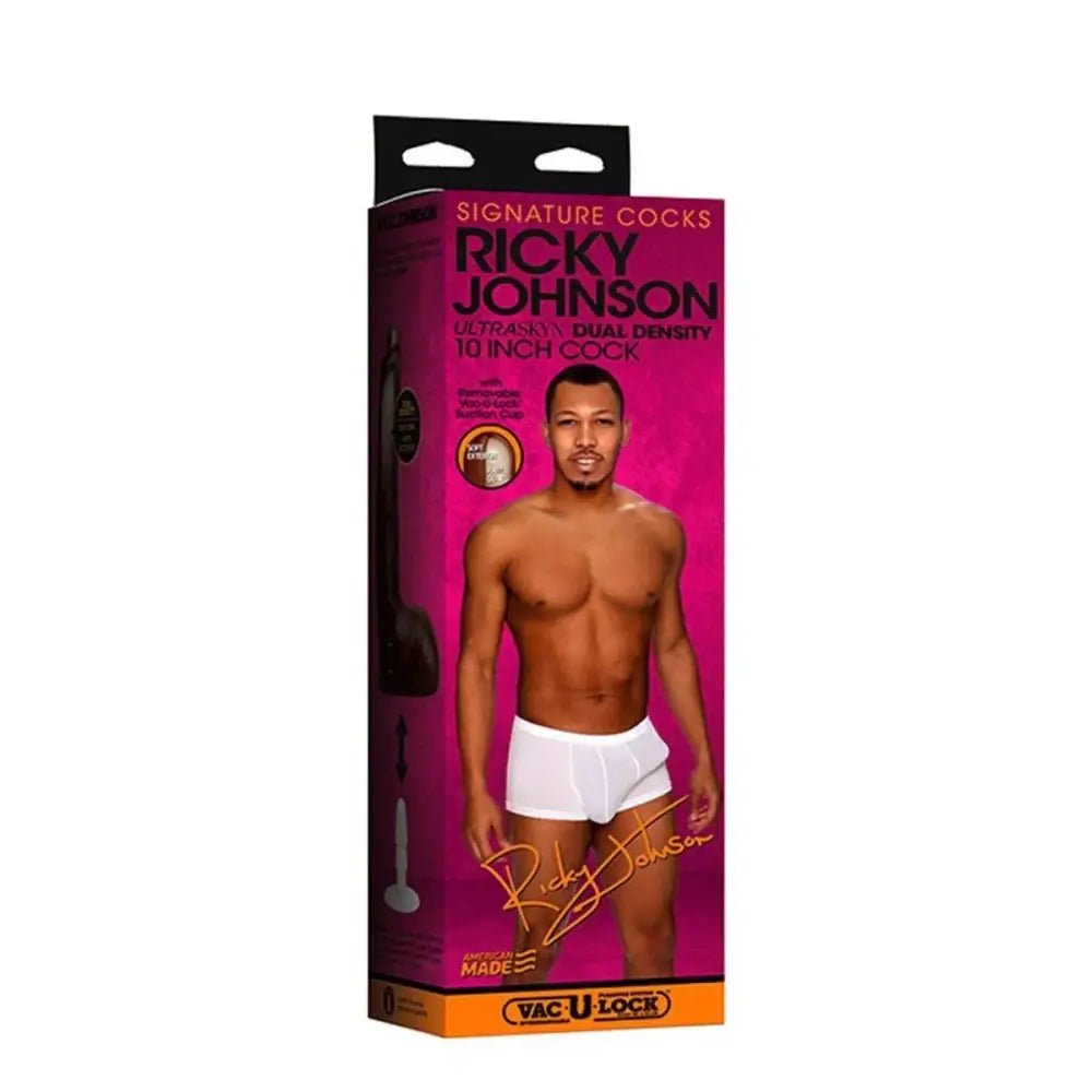 Signature Cocks - Ricky Johnson 10 Inch Ultraskyn Cock with Removable Vac-u-lock Suction Cup - Save 15% - Ultraskyn - Dildo United Kingdom
