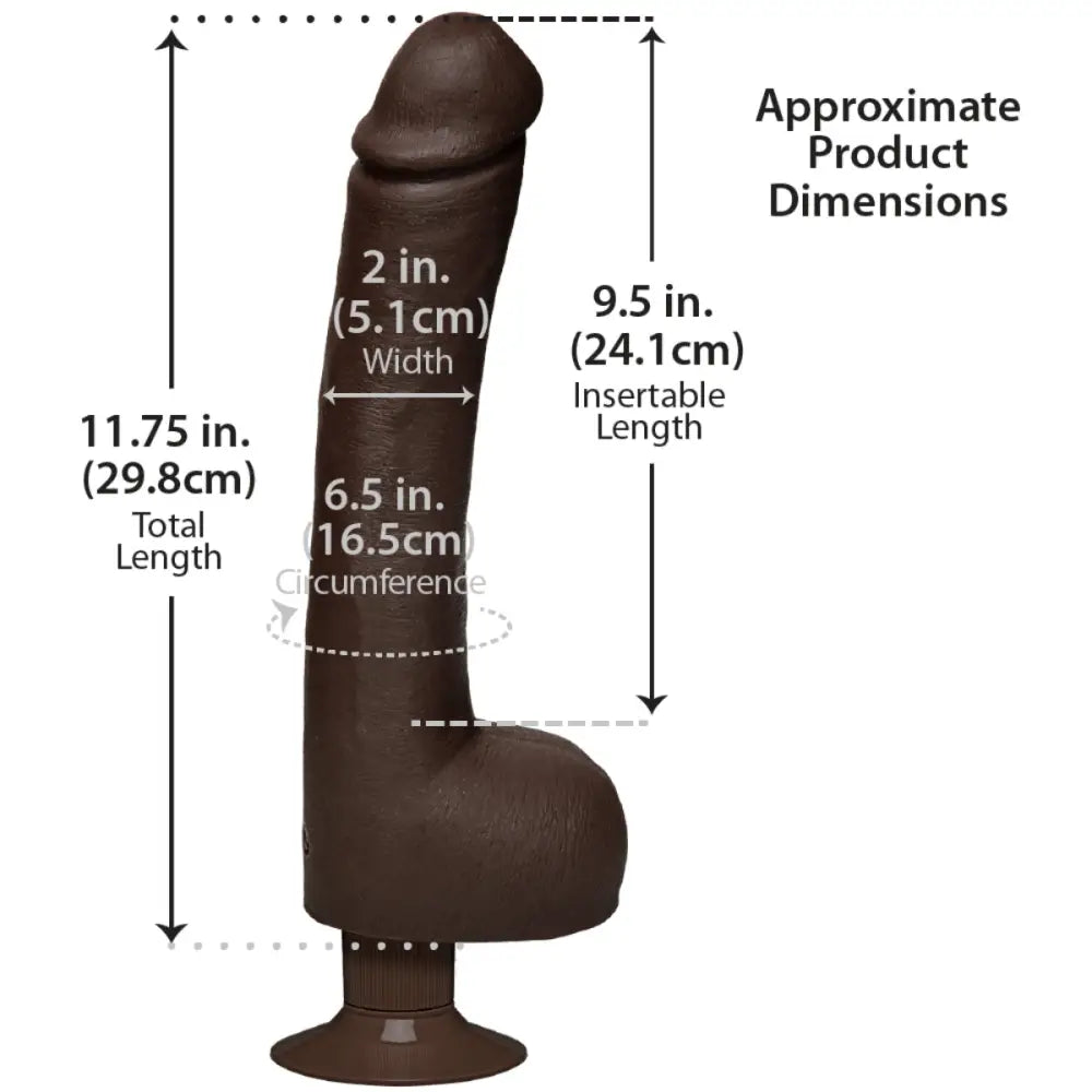 Signature Cocks Safaree Samuels Anaconda Vibrating Ultraskyn Cock with Suction Base Black 12 Inch - Save 25% - Dildo United Kingdom
