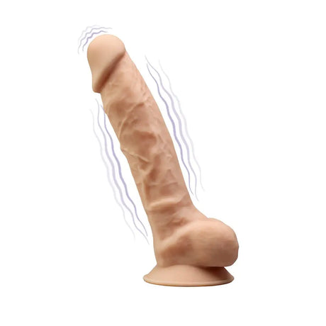 Silexd 8 Inch Realistic Vibrating Silicone Dual Density Dildo with Suction Cup Balls - Dildos - Save 15% - Silexd Inch - United Kingdom