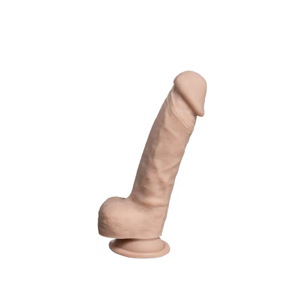 Silexd Real Skin 8 Inch Silicone Dildo with Balls - Save 15% - Dildos United Kingdom Stoke-on-trent
