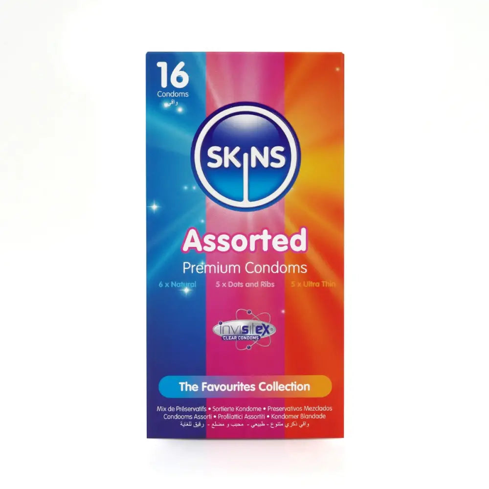 Skins Condoms Assorted 16 Pack - D&r Nat Ut - Save 25% - D&r Nat Ut - Fast Shipping - Sale United Kingdom Stoke-on-trent