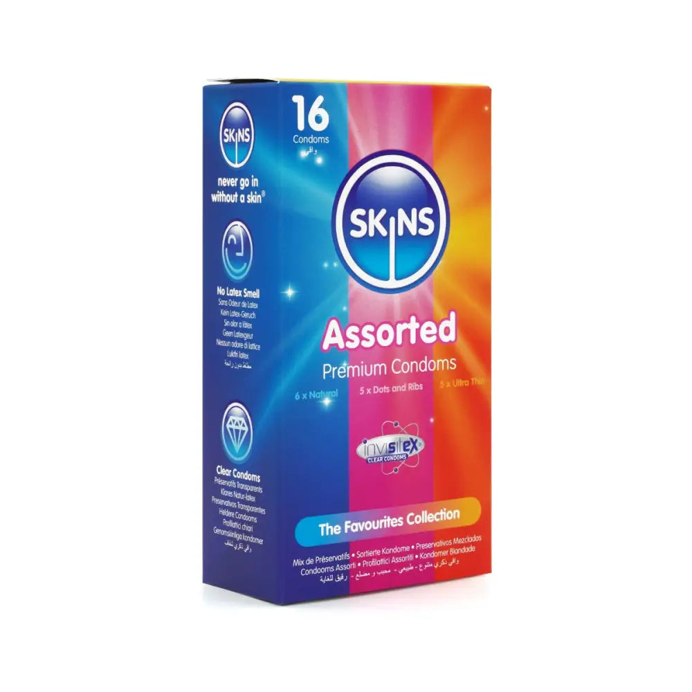 Skins Condoms Assorted 16 Pack - D&r Nat Ut - Save 25% - D&r Nat Ut - Fast Shipping - Sale United Kingdom Stoke-on-trent
