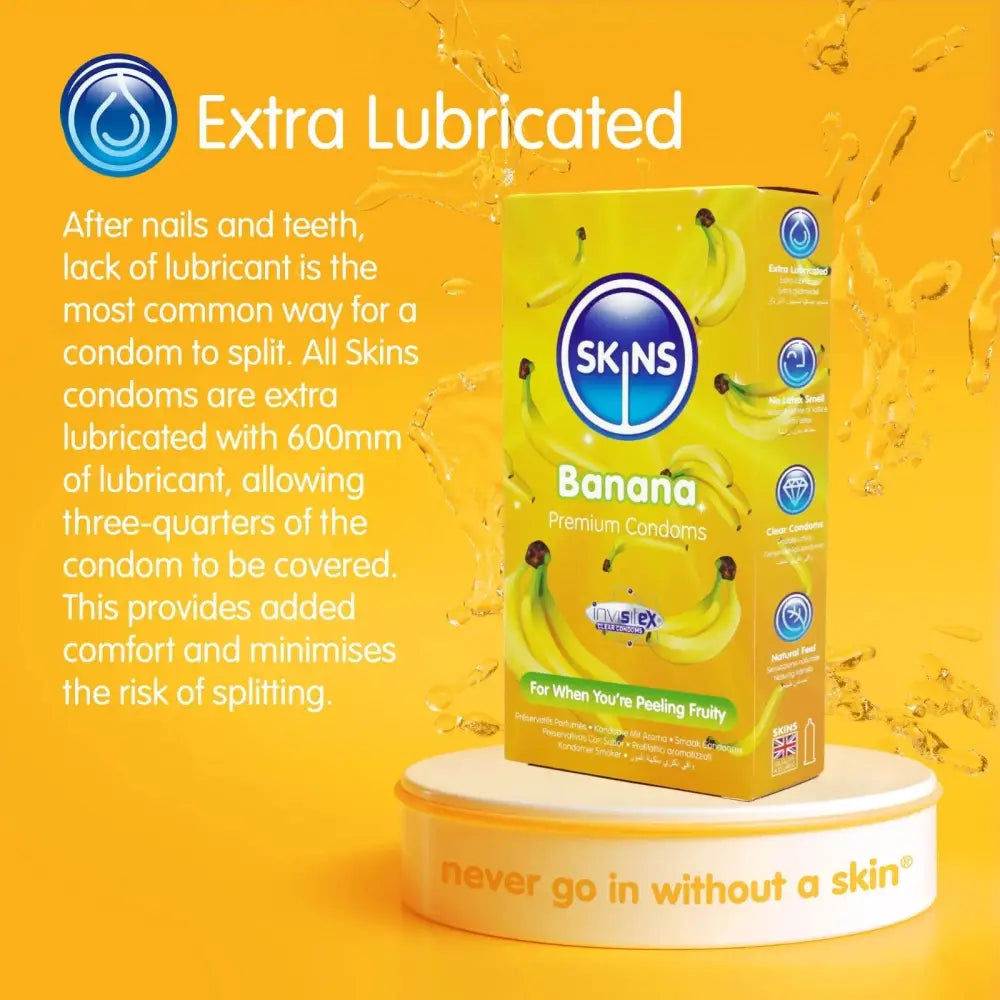 Skins Condoms Banana 8 Pack - Save 20% - Fast Shipping - Sale United Kingdom Stoke-on-trent