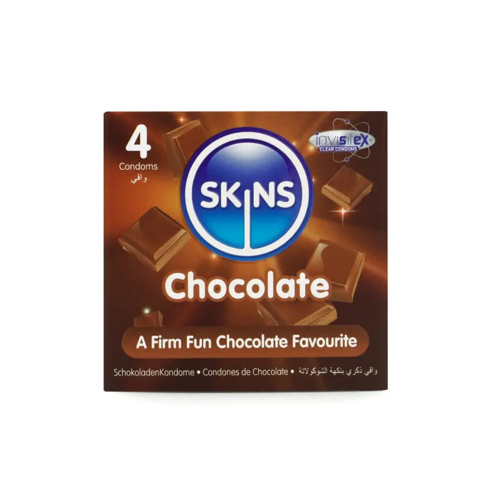 Skins Condoms Chocolate 4 Pack - Save 10% - Fast Shipping - Sale United Kingdom Stoke-on-trent