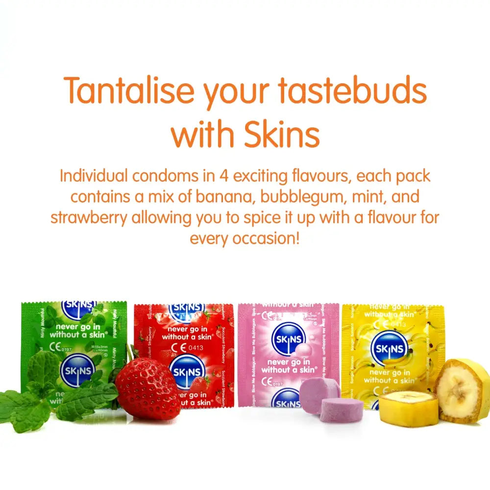 Skins Condoms Flavours 8 Pack - Save 20% - Fast Shipping - Sale United Kingdom Stoke-on-trent