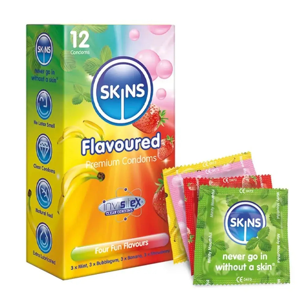 Skins Condoms Flavours 8 Pack - Save 20% - Fast Shipping - Sale United Kingdom Stoke-on-trent