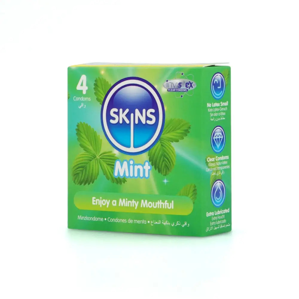Skins Condoms Mint 4 Pack - Save 35% - Fast Shipping - Sale United Kingdom Stoke-on-trent