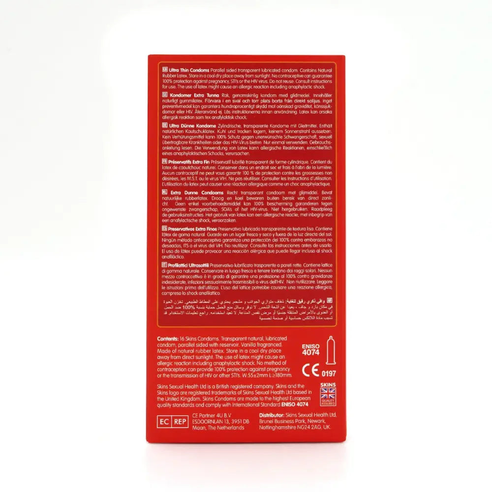 Skins Condoms Ultra Thin 16 Pack - Save 25% - Fast Shipping - Sale United Kingdom Stoke-on-trent