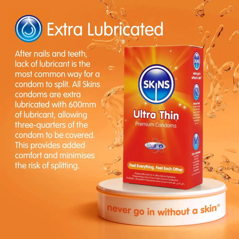 Skins Condoms Ultra Thin 8 Pack - Save 20% - Fast Shipping - Sale United Kingdom Stoke-on-trent