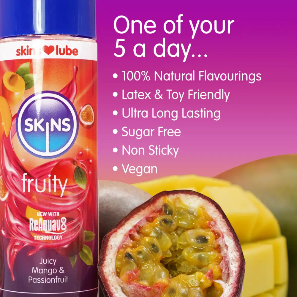 Skins Mango & Passionfruit Water Based Lubricant 4.4 Fl Oz (130ml) - Save 10% - Fl Oz - Sale United Kingdom Stoke-on-trent