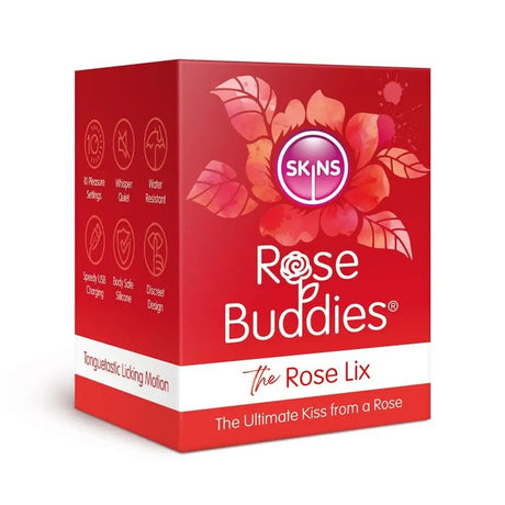 Skins Rose Buddies the Flix Clitoral Massager Red - Save 20% - the - Vibrator United Kingdom Stoke-on-trent