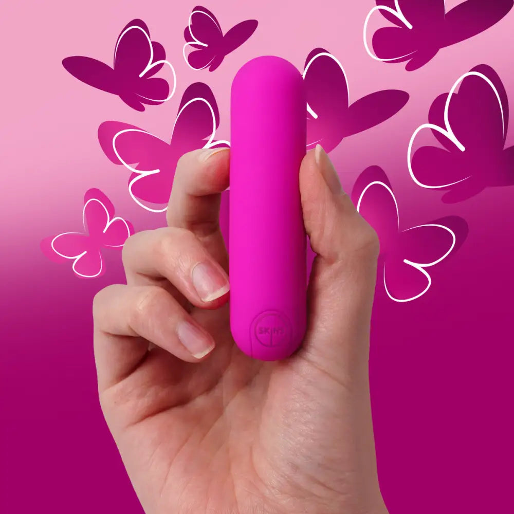 Skins Super Excite Rechargeable Pink Bullet - 10 Functions - Save 10% - Fast - Vibrator United Kingdom Stoke-on-trent