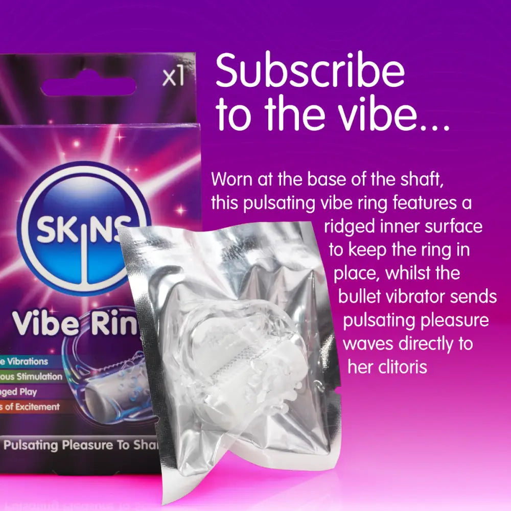 Skins Vibrating Ring - Save 25% - Retail Pack - Fast Shipping - Sale United Kingdom Stoke-on-trent