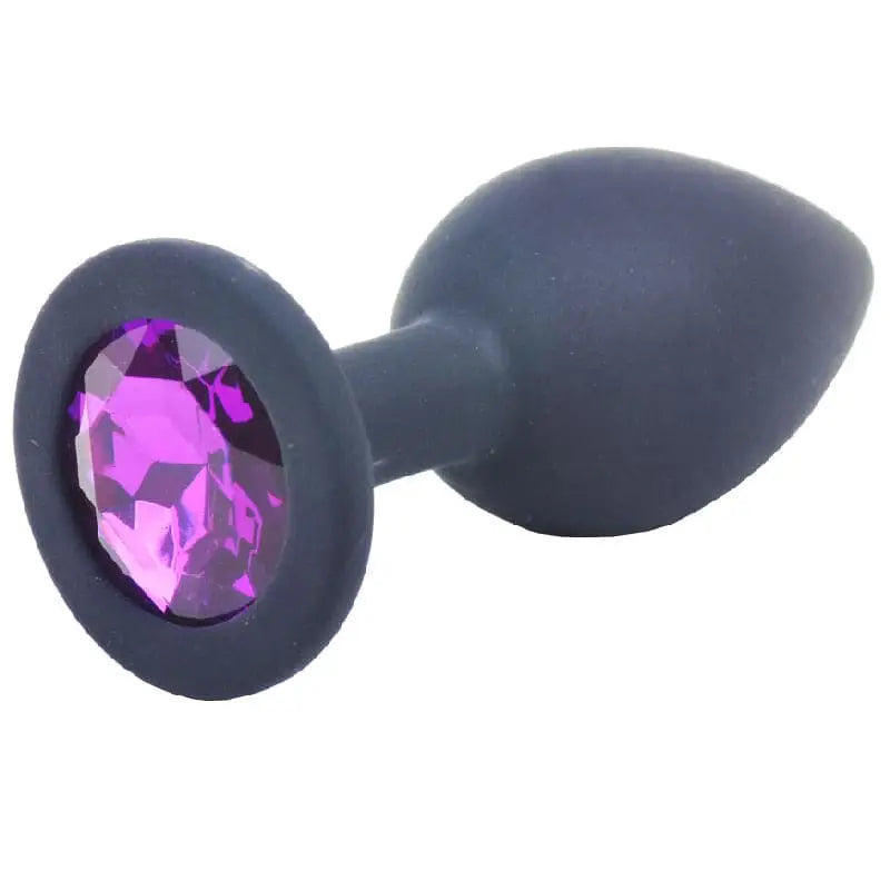 Small Black Jewelled Silicone Butt Plug - Save 15% - Fast Shipping - Sale United Kingdom Stoke-on-trent