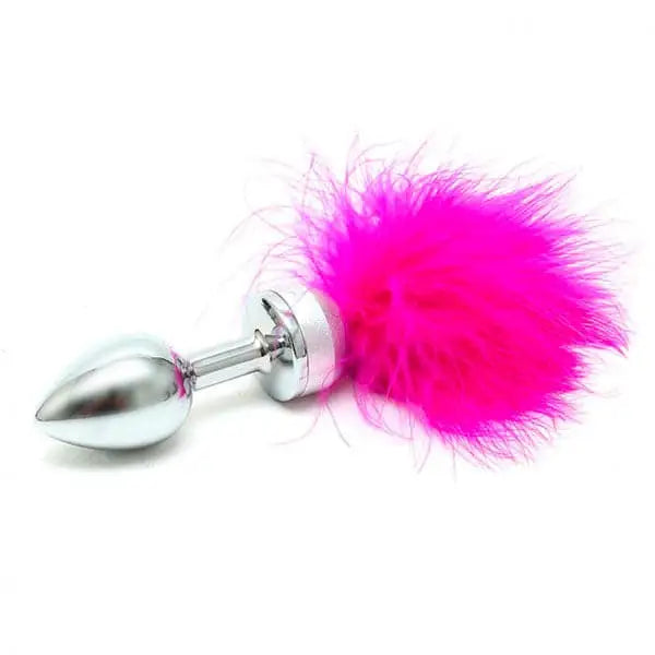 Small Butt Plug with Pink Feathers - Save 20% - with - Fast Shipping - Sale United Kingdom Stoke-on-trent