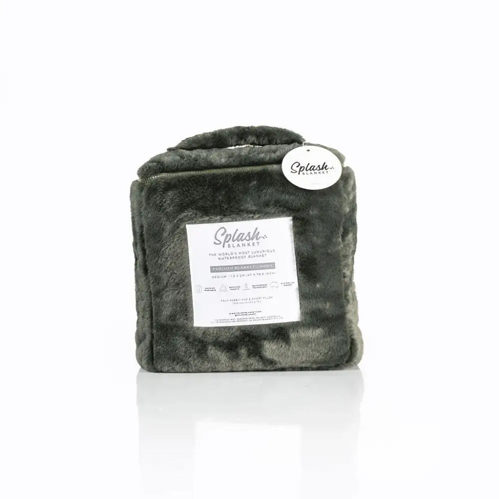 Splash Blanket - Furlush (non Bonded) - Army - Medium - Save 5% - (non Bonded) - Fast Shipping - Sale United Kingdom Stoke-on-trent