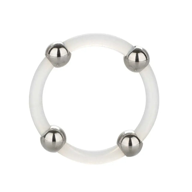 Steel Beaded Silicone Ring Xl - Save 15% - Xl - Fast Shipping - Sale United Kingdom Stoke-on-trent