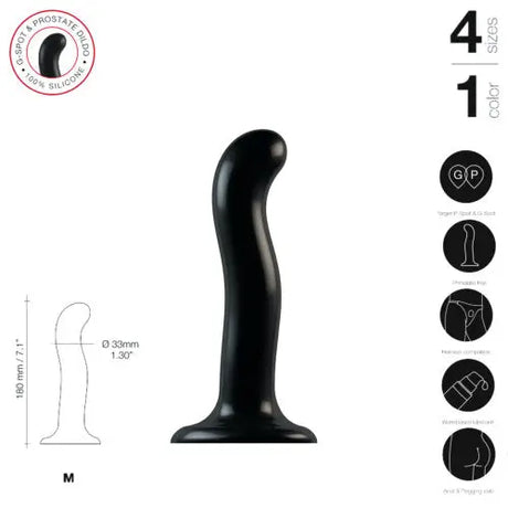 Strap-on-me P&g Spot Dildo Medium Black - Strap Ons - Save 15% - Strap-on-me P&g - Fast Shipping - United Kingdom Stoke-on-trent
