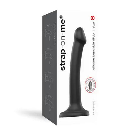 Strap-on-me Semi-realistic Dual Density Bendable Dildo Black Small - Strap Ons - Save 15% - Strap-on-me Semi-realistic - United Kingdom