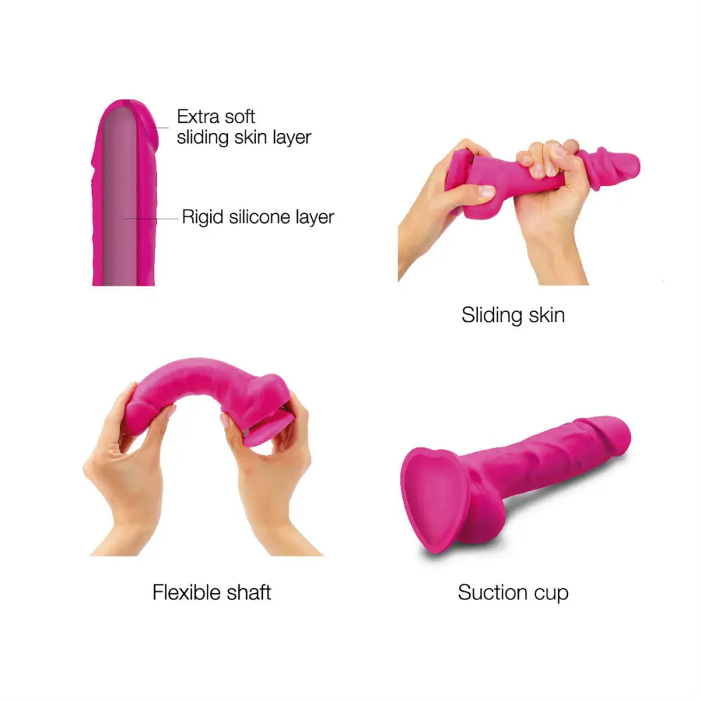Strap on me - Sliding Skin Realistic Dildo Fuchsia l - Save 10% - on me - l - United Kingdom Stoke-on-trent