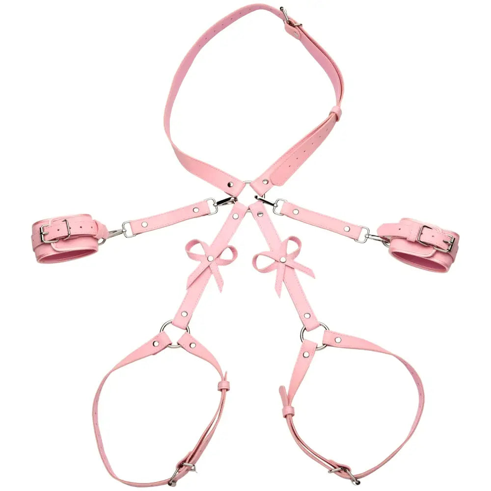 Strict Pink Bondage Harness with Bows Xl-2xl - Save 10% - Sale United Kingdom Stoke-on-trent