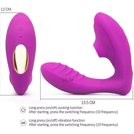 Sucking Tongue Vibrator 10 Speed/mode Purple - Suction Vibrators - Save 20% - Speed/mode - Fast - United Kingdom Stoke-on-trent