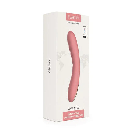 Svakom Ava Neo Interactive Thrusting Vibrator Pink - Fast Shipping - United Kingdom Stoke-on-trent
