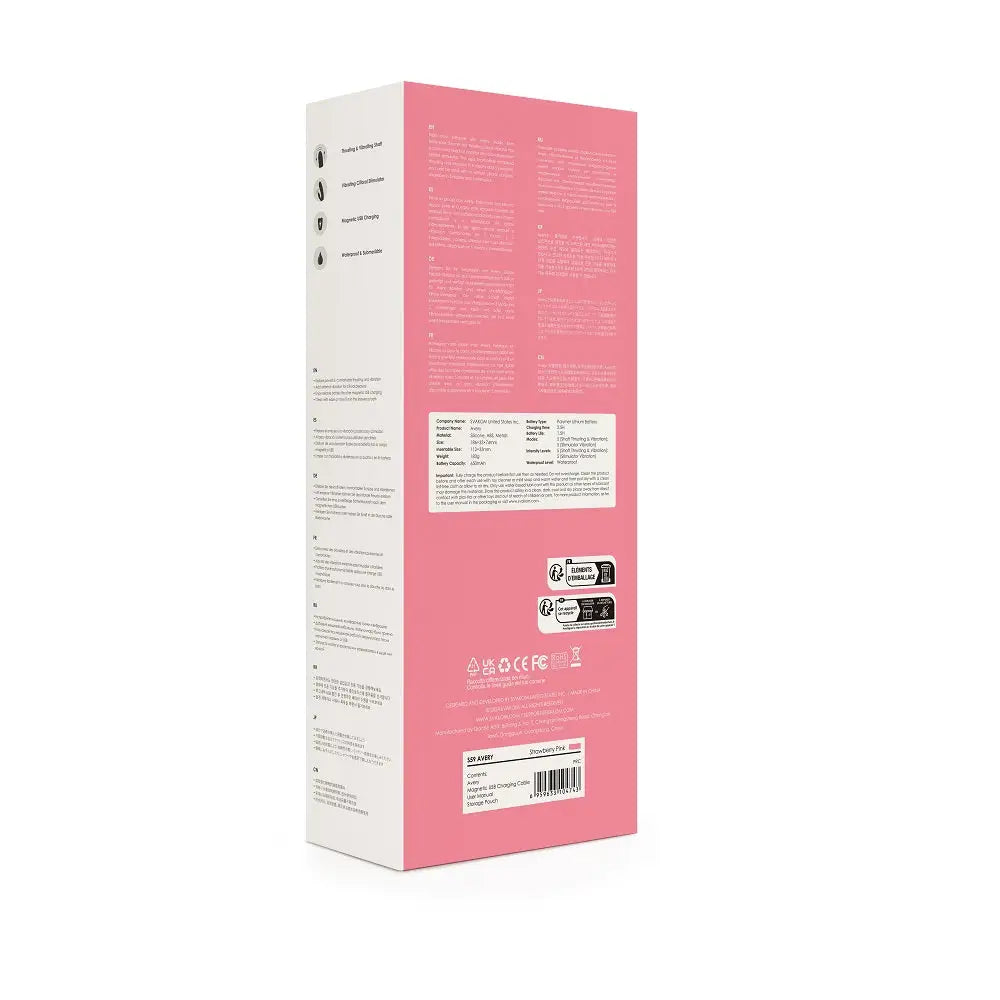 Svakom Avery Thrusting Vibrator with Clitoral Stimulator Pink - Fast - United Kingdom Stoke-on-trent