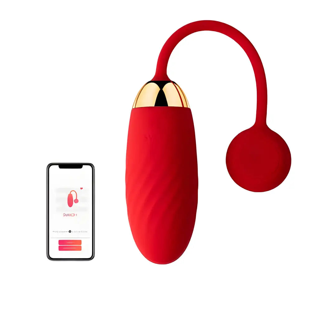 Svakom Ella App Controlled Silicone Vibrating Egg Red - Remote Vibrators - Save 20% - App - Sale United Kingdom Stoke-on-trent