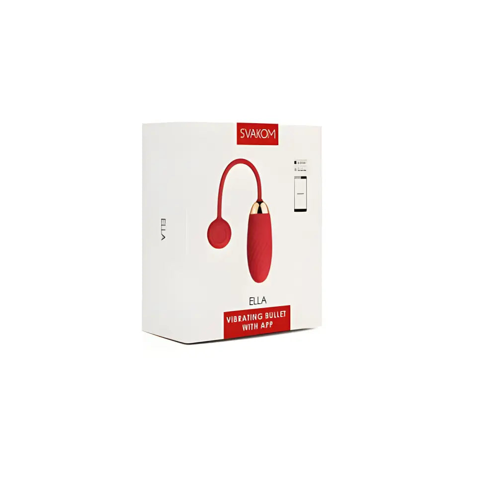 Svakom Ella App Controlled Silicone Vibrating Egg Red - Remote Vibrators - Save 20% - App - Sale United Kingdom Stoke-on-trent