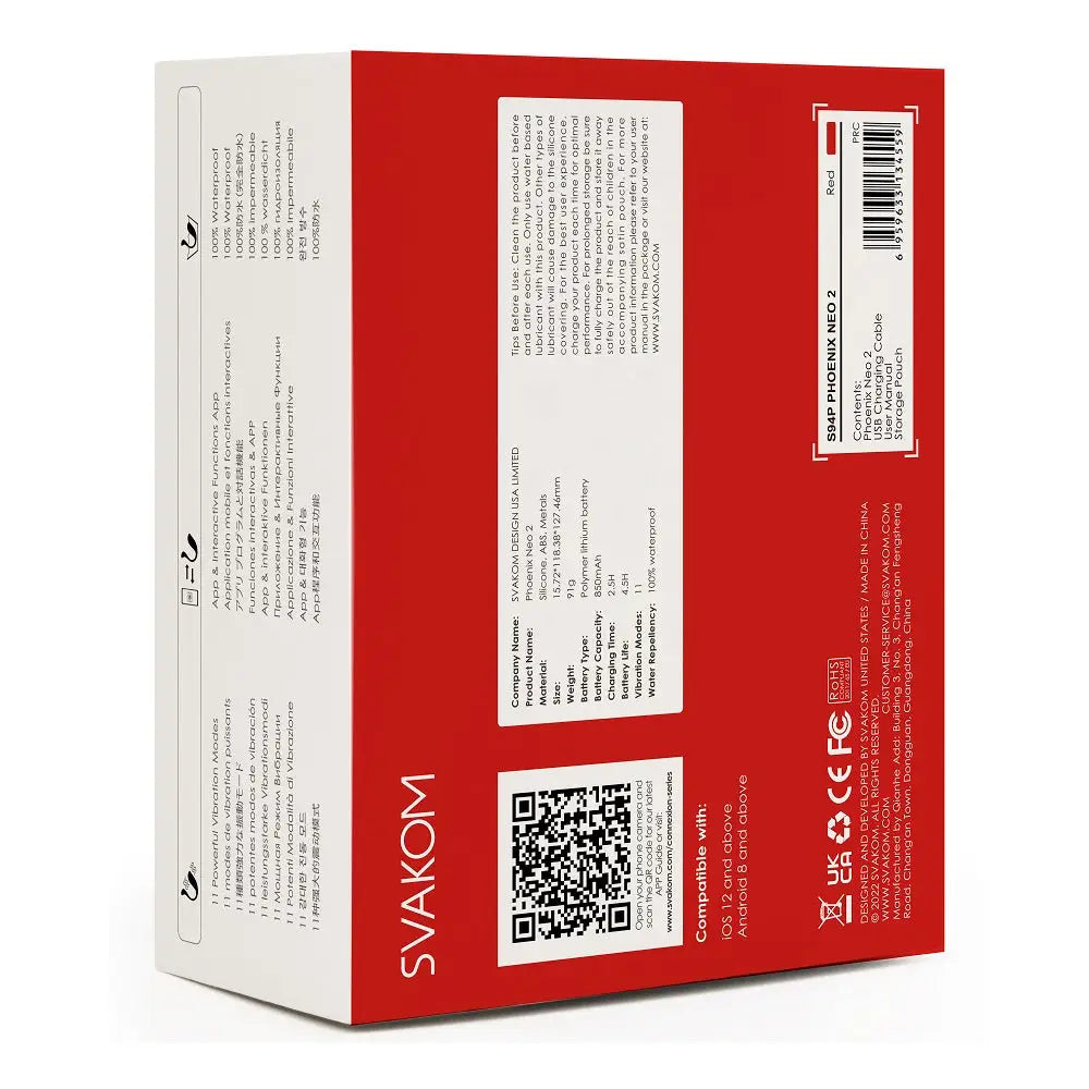 Svakom Phoenix Neo 2 Interactive App Controlled Vibrator - Remote Vibrators - Save 20% - Sale United Kingdom Stoke-on-trent