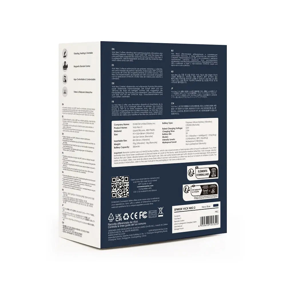 Svakom Vick Neo 2 Prostate Massager - Save 20% - Fast Shipping - Anal Vibrators United Kingdom Stoke-on-trent