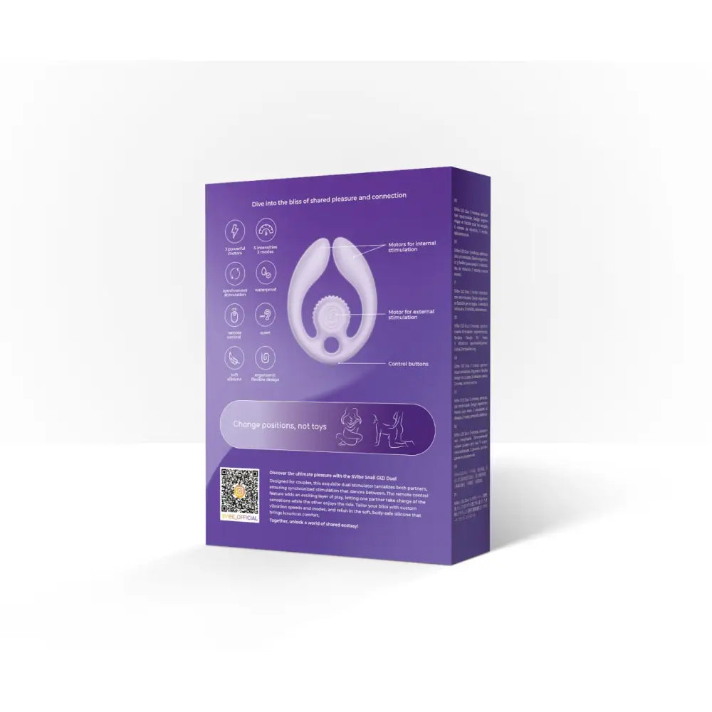 Svibe Snail Gizi Duo Couples Stimulator - Lilac - Save 25% - Svibe Gizi - Fast Shipping - Vibrator United Kingdom Stoke-on-trent