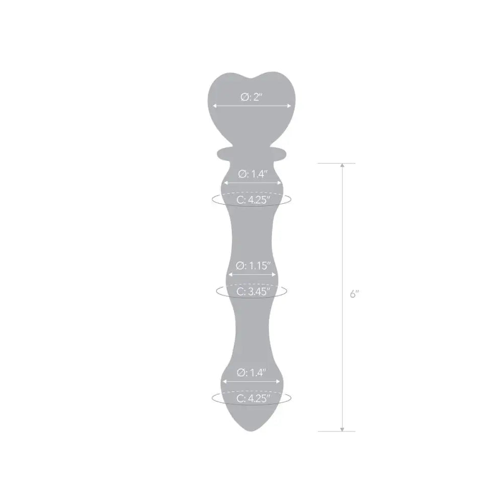 Sweetheart Glass Dildo (8’’) - Sex Toys - Save 15% - Fast Shipping - United Kingdom Stoke-on-trent