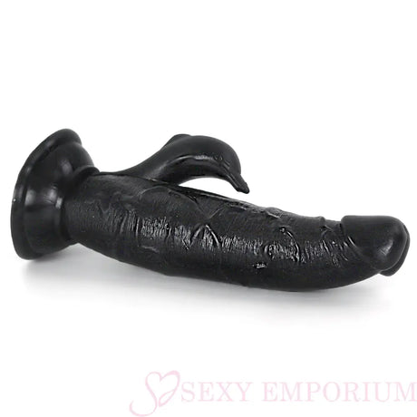 The 8 Inch Dolphin Clit Stim Dildo - Black - Save 20% - Fast Shipping - United Kingdom Stoke-on-trent
