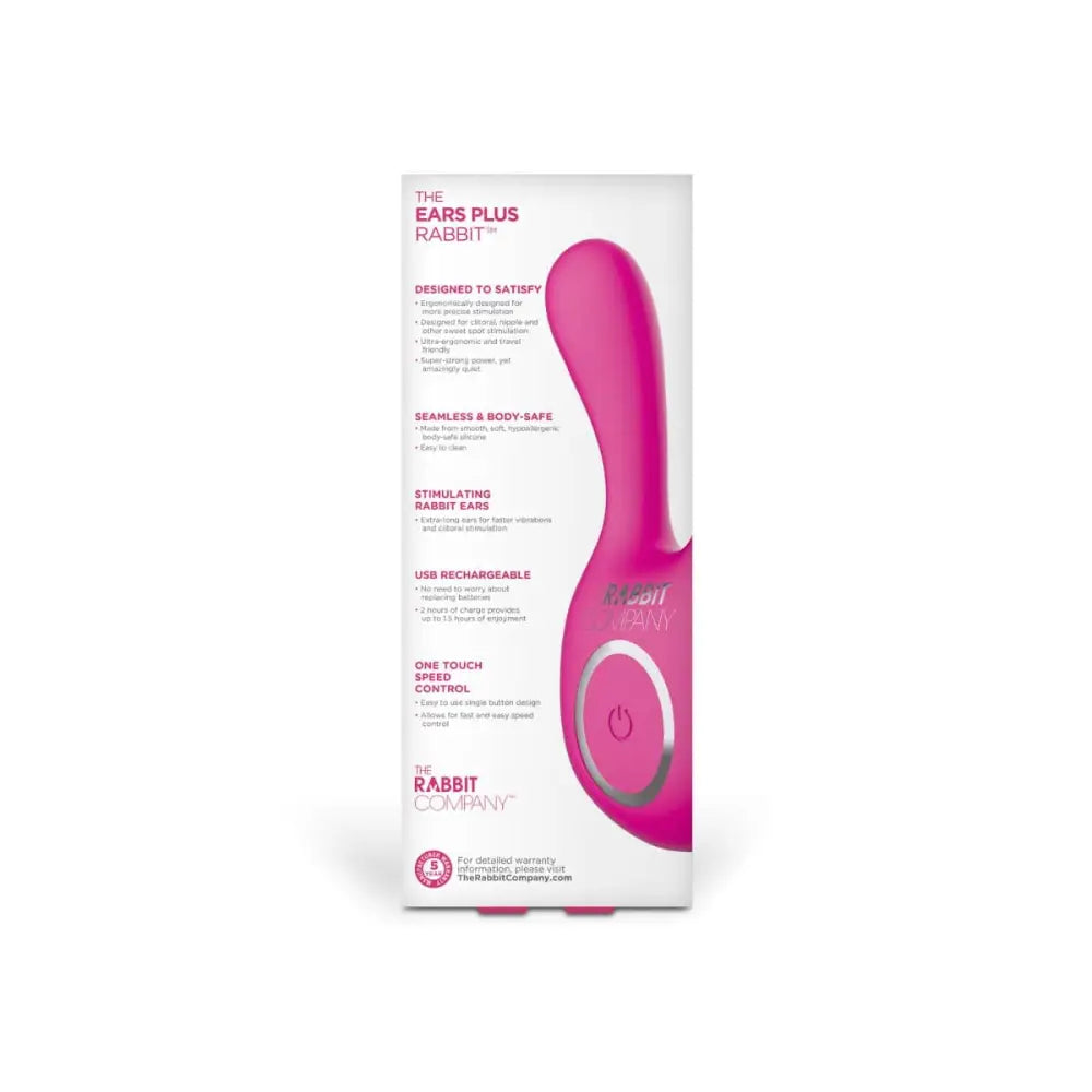 The Ears Plus Rabbit - Hot Pink - Sex Toys - Save 20% - the Ears Plus Rabbit - Hot Pink - Fast Shipping - Vibrator United Kingdom