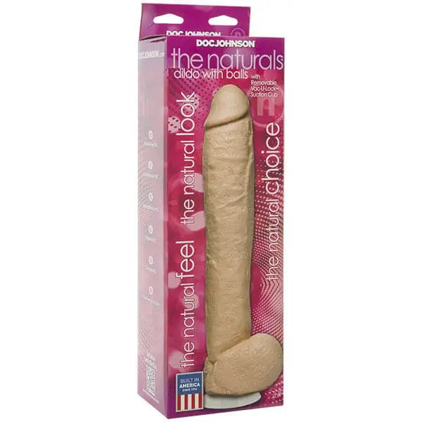 The Naturals 12 Inch Dong with Balls - Save 20% - with - Fast Shipping - Dildo United Kingdom Stoke-on-trent
