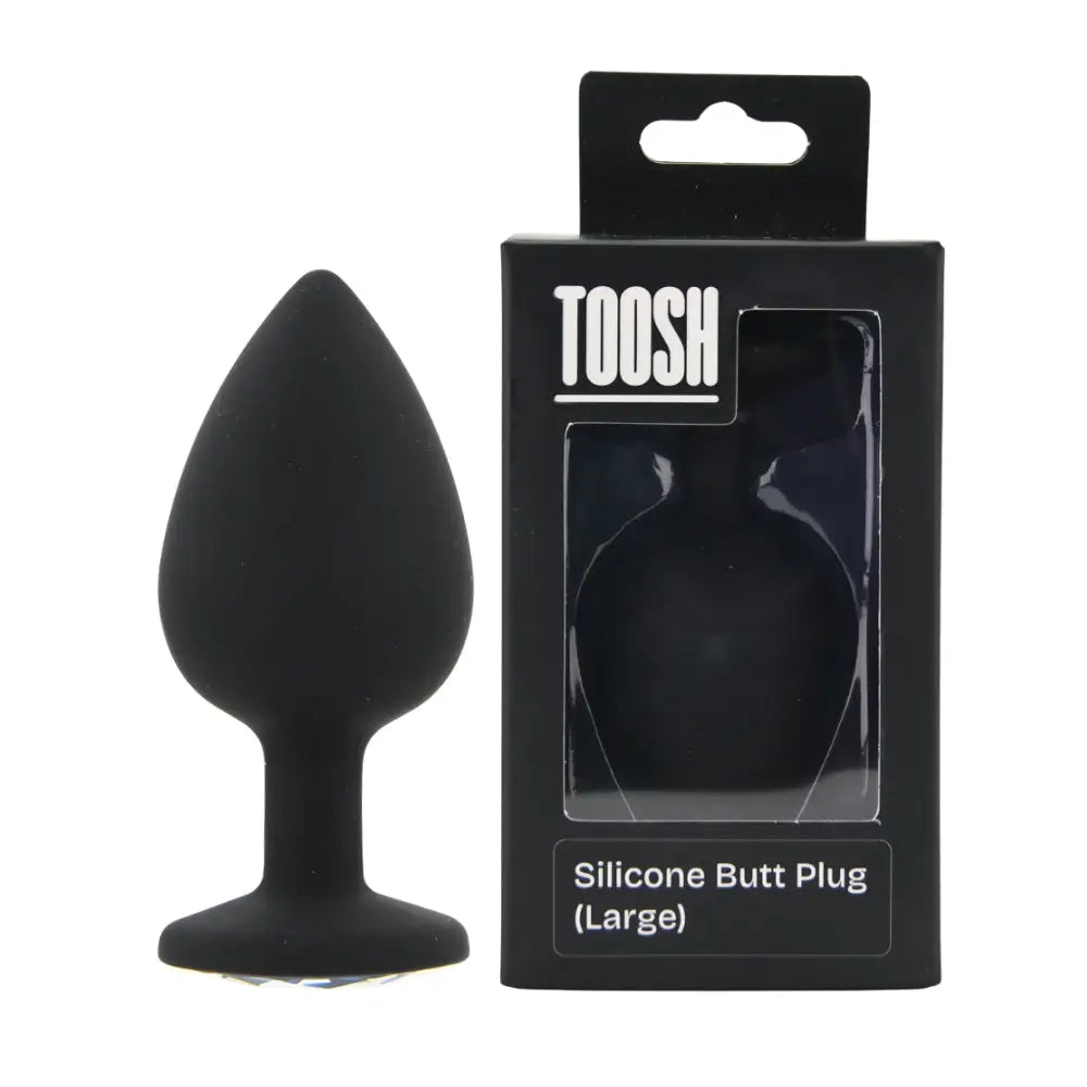 Toosh Black Silicone Butt Plug Large - Save 10% - Sale United Kingdom Stoke-on-trent