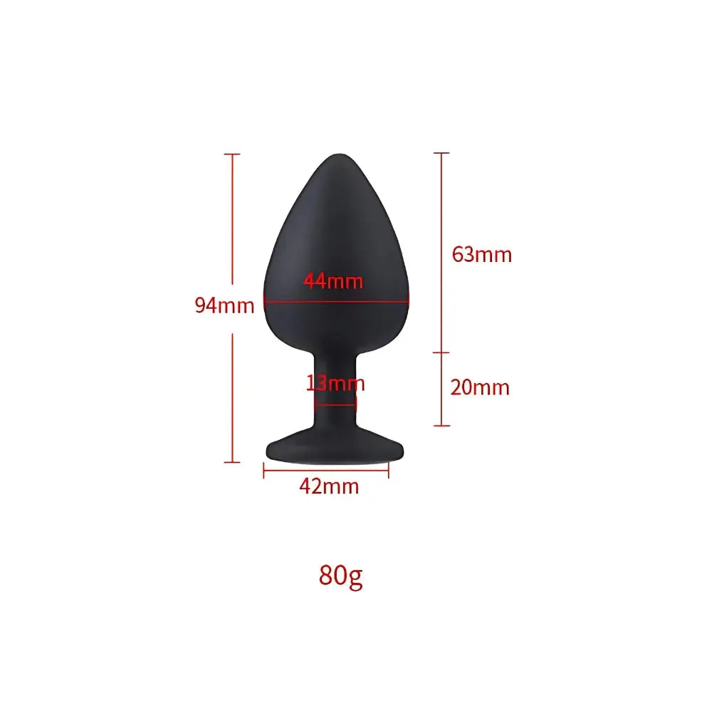 Toosh Black Silicone Butt Plug Large - Save 10% - Sale United Kingdom Stoke-on-trent