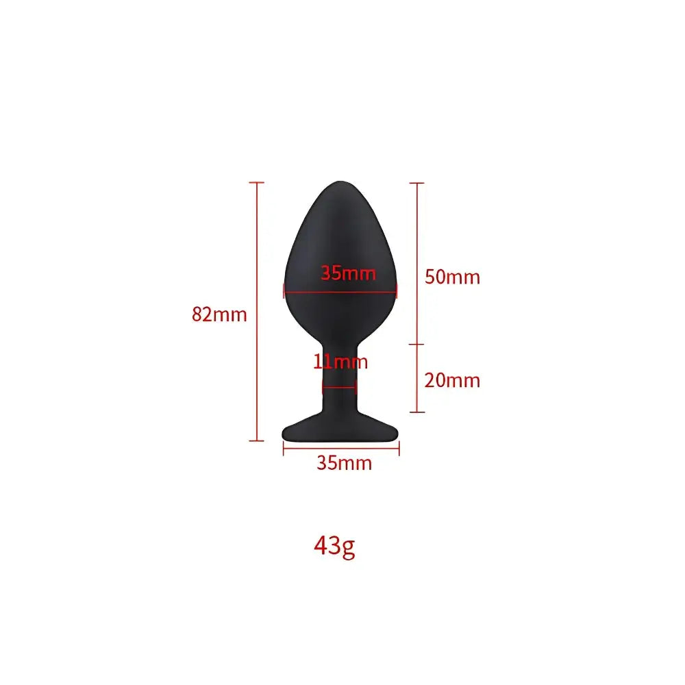 Toosh Black Silicone Butt Plug Medium - Save 10% - Sale United Kingdom Stoke-on-trent