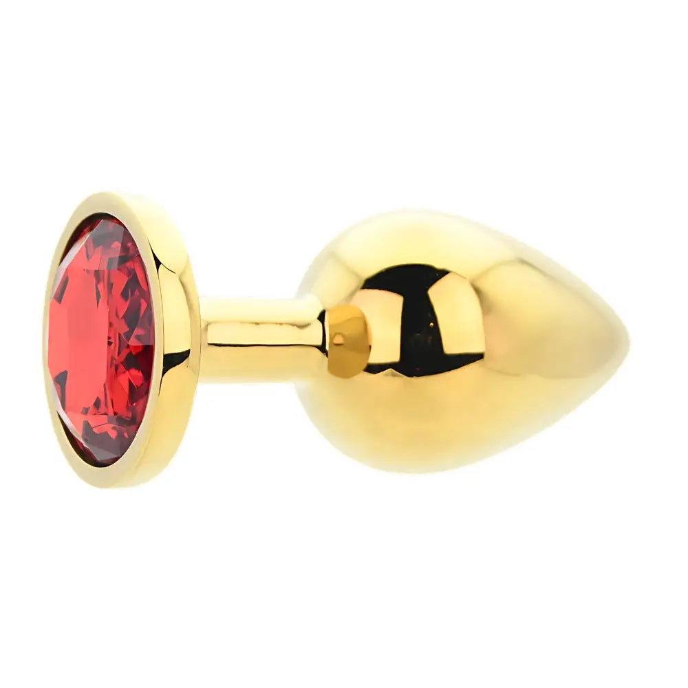 Toosh Gold Metal Butt Plug Large Red Stone - Save 10% - Sale United Kingdom Stoke-on-trent